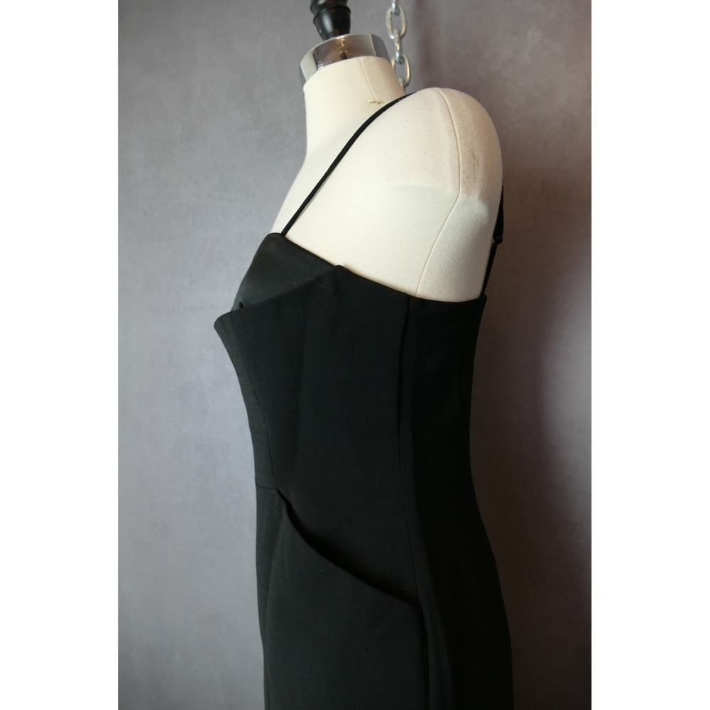 NWT‎ C/MEO Collective Black MIDI Dress Sleeveless Cocktail Party Side Slit M - Picture 16 of 16